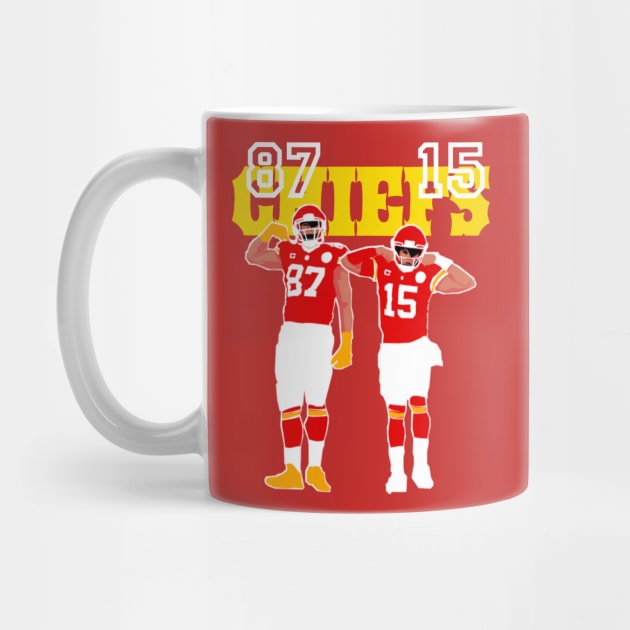 Chiefs : Patrick mahomes and Travis kelce by Qrstore